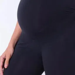 litelooks clothing Litelooks Women's Cotton Lycra Maternity Shorts – Seam-Free, High Waist Support and Stretchable Pregnancy Shorts for Pre & Post Pregnancy - Pack of 2 image 4