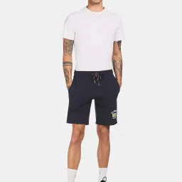 u.s. polo assn. Men Navy I670 Comfort Fit Solid Cotton Polyester Shorts Pack of 1 XL image 1