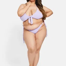zerokaata Ribbed Bikini for Plus Size Women Beach Wear | Swimming Costume for Women Plus Size Bikini Set image 3