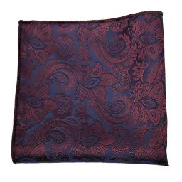 voici France Men's Paisley Self-Design Bow Ascot Cravat Necktie and Pocket Square Pure Satin Microfiber Free Size image 4