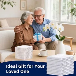 aenon fashion is my passion Cotton Premium Collection Casual Style Handkerchiefs Hanky For Men - White Striped Xxl King Size White Handkerchief Soft Reusable Hankies image 4