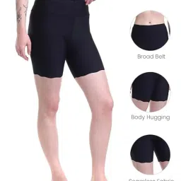 yexy Tummy Tucker Women's High Waist with Anti Rolling Strips for Women Invisible Shaping Shorts Under Dress Gym Shorts image 5