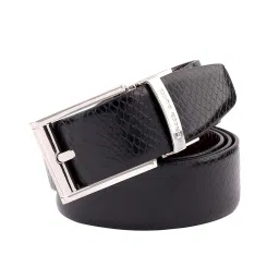 bacca bucci Men's Reversible Classic Dress Belt Italian Top Grain Genuine Leather Black & Brown with Rotating Metal Buckle-Black/Brown image 1