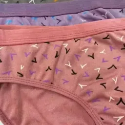 krishna plus - kp Pack of 3 Women's Panties – Soft Cotton Linen Fabric, Comfortable Everyday Underwear Random Color Design No VPRINT_ Combo 3 Parent_65 image 4