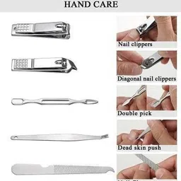 lenon Manicure Pedicure Set Nail Clippers, Esup 16 in 1 Stainless Steel Professional Pedicure Kit Nail Scissors Grooming Kit with Leather Travel Case image 2