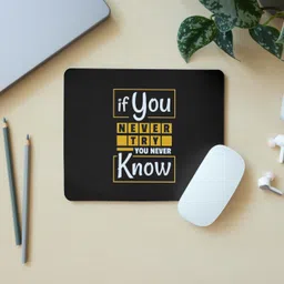 Zipcartz "If You Never Try You Never Know" Motivational Quote Mouse Pad for PC & Laptop Non Slip Base Mousepad-picture-47