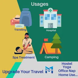 pmsquare Pillow with Air Pump Air Solid Travel Pillow Pack of 3 image 5