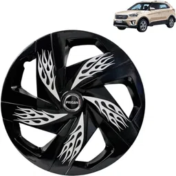 prigan Creta Firebolt Silver Black 16 INCH Wheel Cover For HYUNDAI Creta image 1
