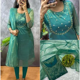 ervasa Pack of 2 Women Embellished Net Straight Kurta-picture-13