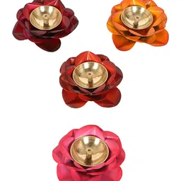 amaya decors Colored Rose Brass Dia Set of 4 image 4