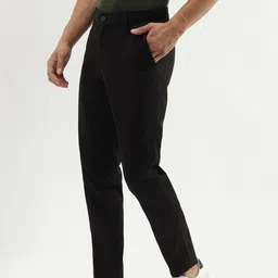 united colors of benetton Men Slim Fit Black Cotton Blend Trousers image 2