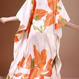 label aarna Printed Satin Blend Women Kaftan image 3