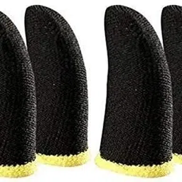 houseofcommon Mobile Phone Gaming Anti-Sweat Breathable Thumb| 02 Pair yellow Finger Sleeve-picture-13