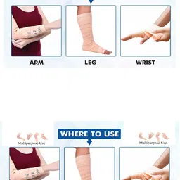 rare oceans Crepe Roll for knee/leg/wrist/ankle/elbow 6CM X 4 METER (PACK OF 6) Crepe Bandage image 3