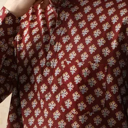 moara Men Printed Pure Cotton Straight Kurta image 5