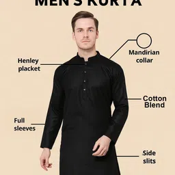 vyomcreation Men Cotton Blend Kurta Pyjama Set-picture-10