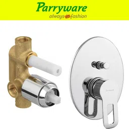 parryware Pluto concealed Diverter Body with Concealed Upper Part set of 4 pic 199 Pluto Diverter with upper trim | Hot and Cold water Mixer | Complete set Diverter Faucet image 3