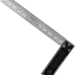 lxmi Carbon Steel Angle Cut Trysquare (12 Inch 300mm, With Marked Scale) Tri-Square image 2