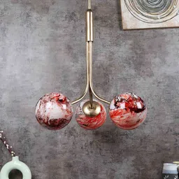 decorativeray Cluster Pipe Hanging with 3D Glass in Antic Finishing image 2