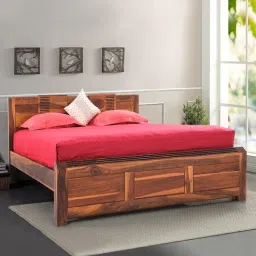 royaloak Chola King Size Bed Without Storage In Brown Colour-picture-38