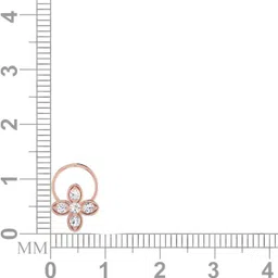 avsar Disha 14kt Cubic Zirconia Rose Gold Nose Wire image 4