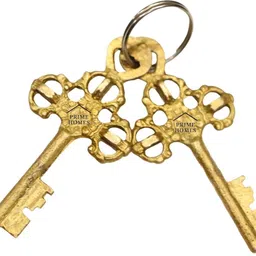 prime homes Brass Spare Pad Lock With 2 Keys Padlock image 3