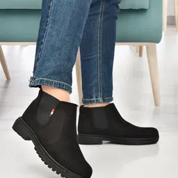 Marcino Men Chelsea Slip-on Synthetic Leather Comfortable Boots For Men Boots For Men image 3