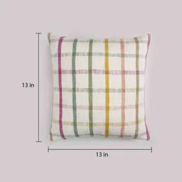 White Geometric Cotton 18 x 18 Inches Cushion Covers (Set of 5) by Jamio Firati image 3