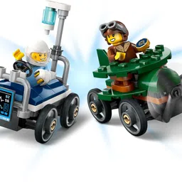 lego City Airplane vs.Hospital Bed Race Car Pack Soapbox Racing Toy 60459(70 Blocks) image 4