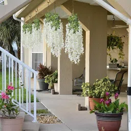 ajaa White Westeria Artificial Flower image 1