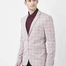 crimsoune club Men Checkered Single Breasted Formal Blazer image 2