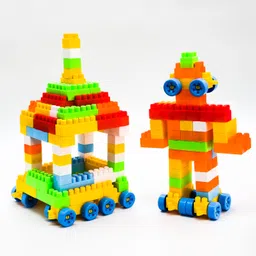 midhash DIY Plastic Building Blocks for Kids 100+Pcs image 2
