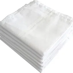 PS CREATIONS Men's 100% Cotton Premium Collection Handkerchiefs ["White"] Handkerchief-picture-16