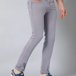 cantabil Men Regular Mid Rise Grey Jeans image 3