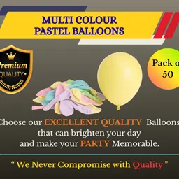 rimis Solid Premium Pastel Multicolor Balloons for Birthday, Wedding, & Event Decorations Balloon image 3