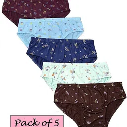 Pack of 5 Women Hipster Multicolor Panty-image-89