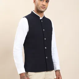turtle Self Design Men Waistcoat image 4