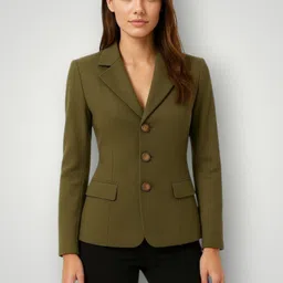 pepzo Women Solid Double Breasted Casual Blazer-picture-19