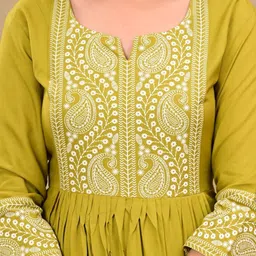 shreebalaji Women Printed Viscose Rayon A-line Kurta image 5