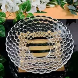smilerry Glass Fruit Bowl plate for Dining Table Decoration Dry Fruits Bowl_New Tray image 4