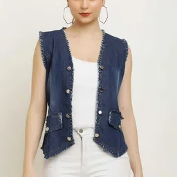 Solid Women Waistcoat-image-16