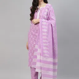 ginni arora label Women Pure Cotton Kurta Pant Set-picture-18