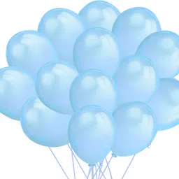 party midlinkerz Solid Set Of 100 Pcs Sky Blue Balloons Decoration/Girls birthday decoration Balloon-picture-21