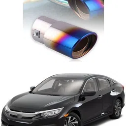 xzrtz Universal Fit Car Bent Burnt Oval Exhaust Tail Muffler Tip Show Pipe 60mm, Curved Oval, Stainless Steel F222 Car Silencer-picture-13