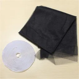 lkg enterprises LKG 3*4 BLACK WIN NET Polyester Washable Adults Mosquito Net image 4