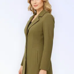 pepzoo Women Solid Double Breasted Casual Blazer-picture-11