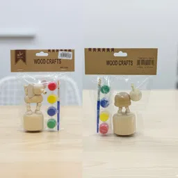 bolt bee Unfinished Fun: Customizable Wooden Toy Kit for kids and return gift [set of 2] image 1