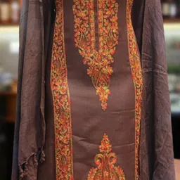 reet mahal Unstitched Wool Salwar Suit Material Floral Print image 2