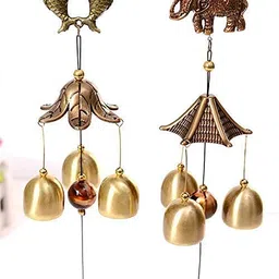 URM Enterprises Feng Shui Metal Wind Chime for Positive Energy and Good Luck (9 Bell) image 5