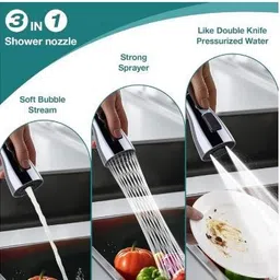 vibelo Faucet head Universal Kitchen Faucet 3-Function Pull Down Sink Sprayer Faucet Nozzle image 4